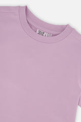 Deux par Deux Heavy Jersey Wide Short Sleeve T-Shirt Mauve
