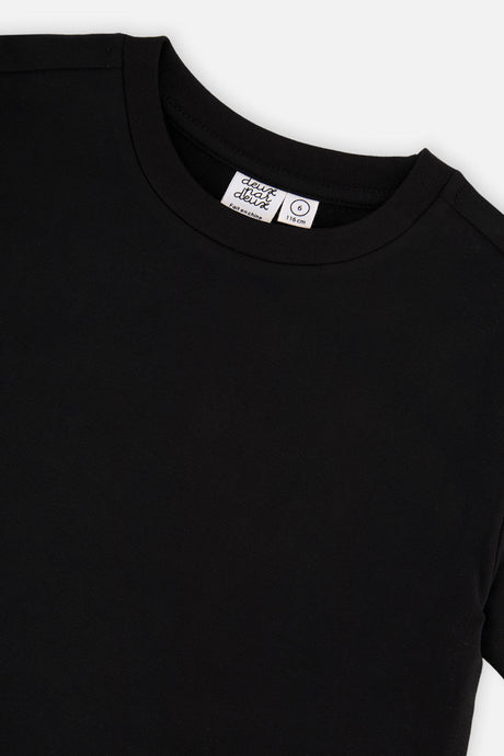 Deux par Deux Heavy Jersey Wide Short Sleeve T-Shirt Black