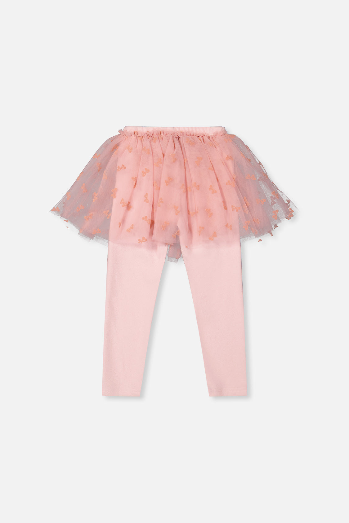 Deux par Deux Leggings With Integrated Tulle Skirt Pale Dusty Pink product image P2
