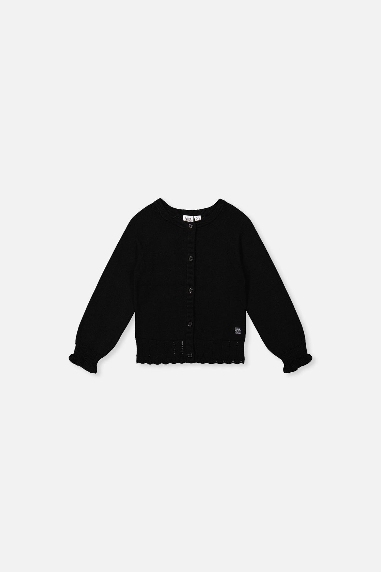 Baby Knit Cardigan Black-0