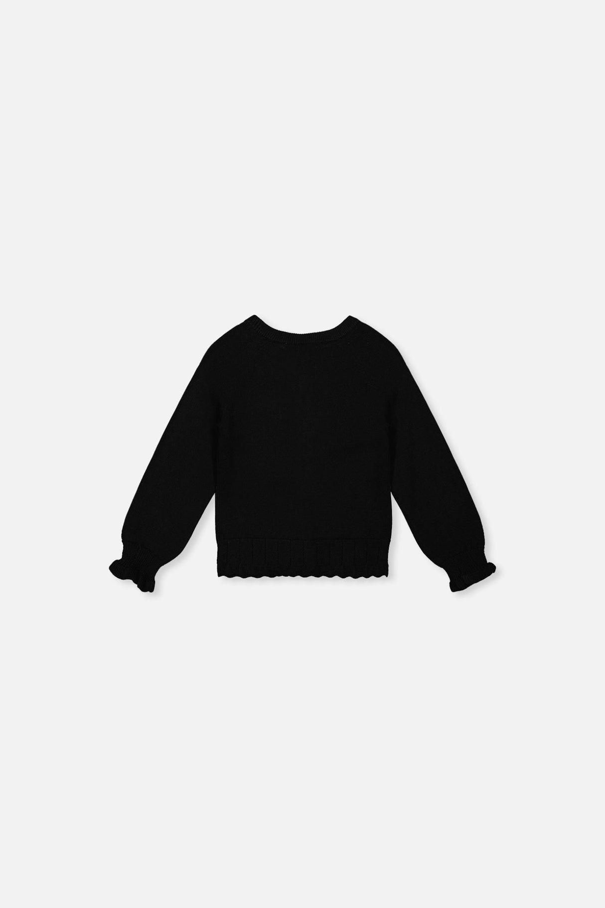 Baby Knit Cardigan Black-1
