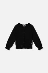 Knit Cardigan Black-0
