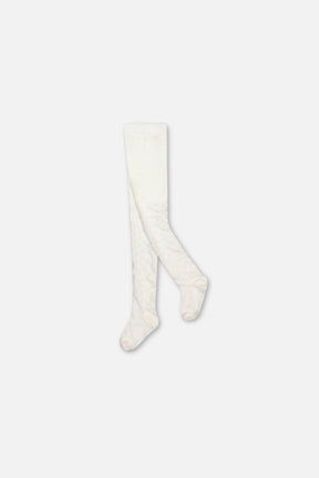 Baby Knit Textured Tights Off-White-0