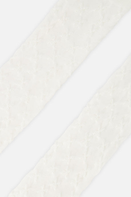 Deux par Deux Baby Knit Textured Tights Off-White
