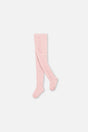 Baby Knit Textured Tights Dusty Pink-0