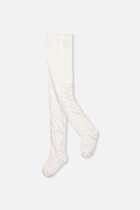 Knit Textured Tights Off-White-0