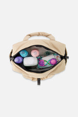 Deux par Deux diaper bag with changing mat in beige, view 6