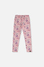 Printed Leggings Pink Printed Daisies-0