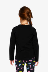 Raglan Organic Cotton T-Shirt Black-2