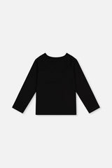 Raglan Organic Cotton T-Shirt Black-4