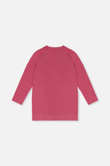 Deux par Deux girls' tunic in pinkish violet, back view