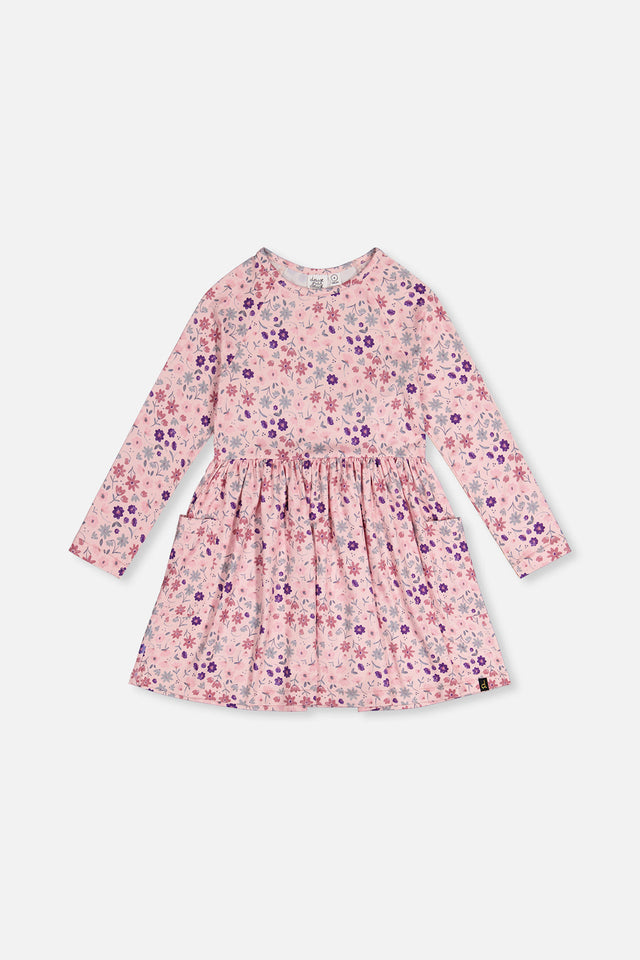 Long Sleeve Dress Rose Print Daisies-0