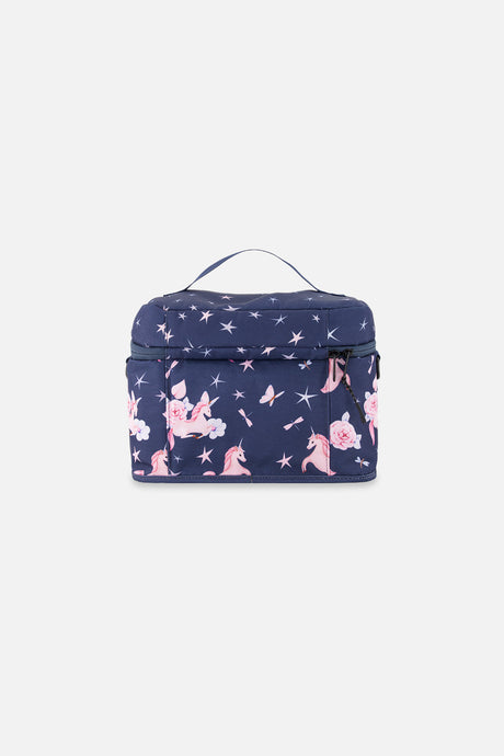 Lunch Box Navy Unicorn Print-1