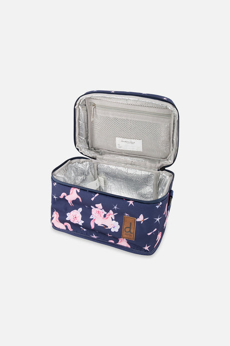 Lunch Box Navy Unicorn Print-2