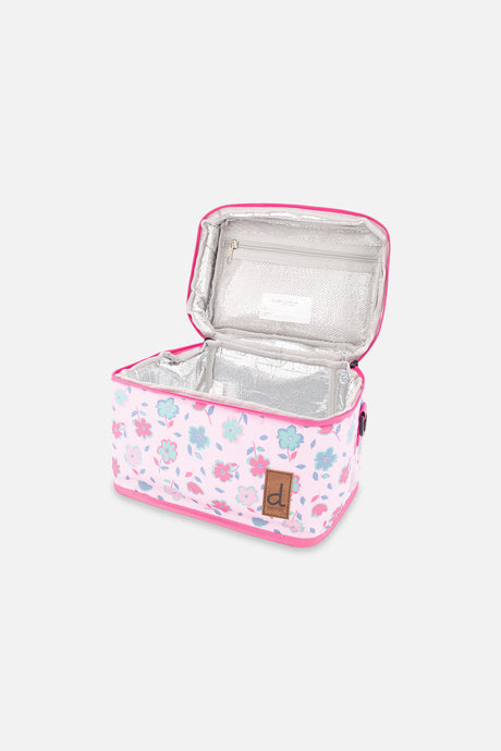 Lunch Box Pink Printed Flowers-2