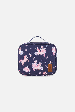 Snack Box Navy Unicorn Print-0