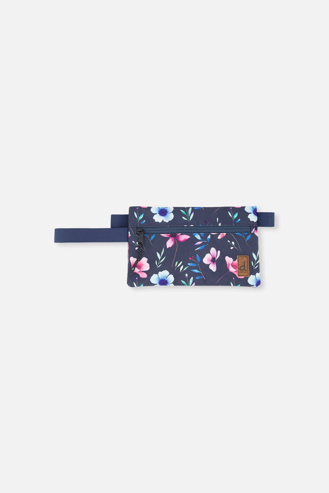 Pencil Case Blue Floral Print-0