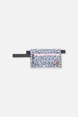 Pencil Case Blue Leopard Print-0