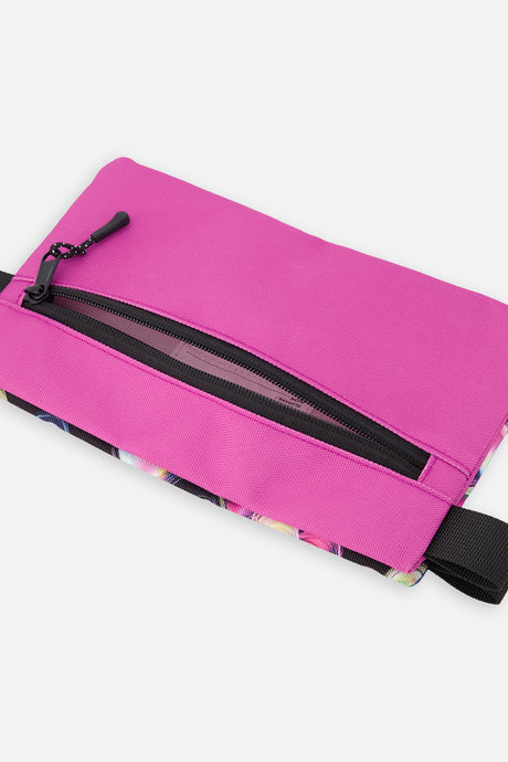 Pencil Case Black Printed With Hearts-3