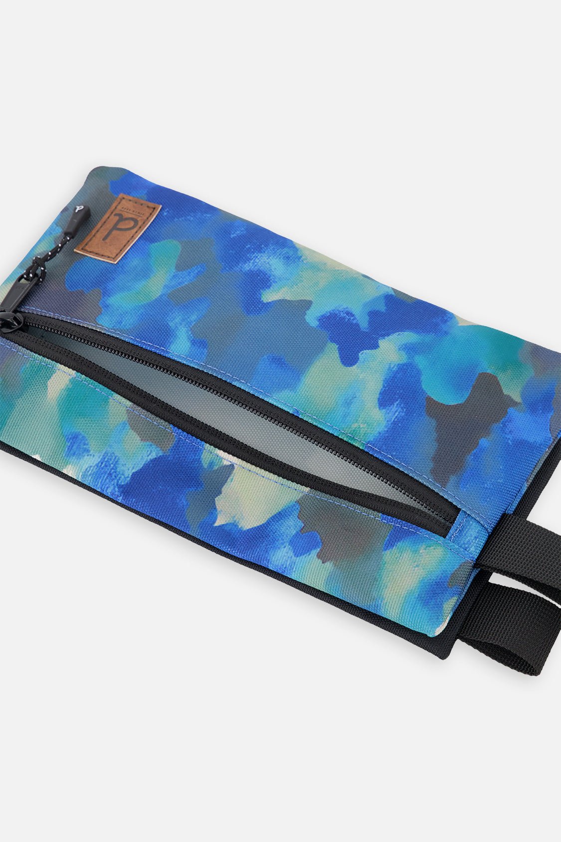 Pencil Case Blue And Grey Camouflage-2