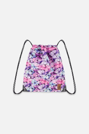 Drawstring Bag Black Floral Print-0