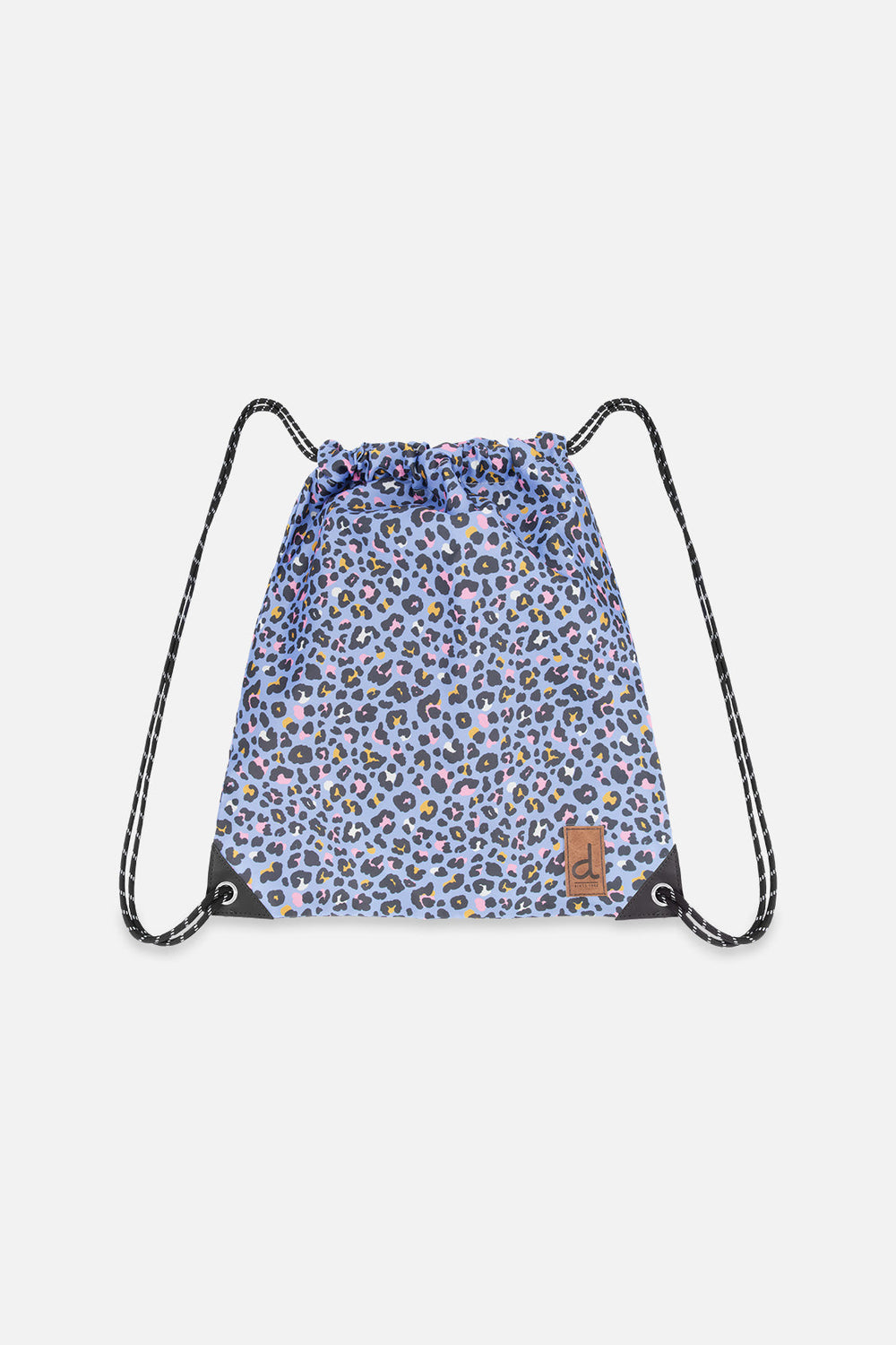 Leopard Print Drawstrings Drawstring Bag Blue Leopard Print – Jenni Kidz
