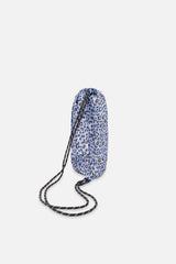 Drawstring Bag Blue Leopard Print-1