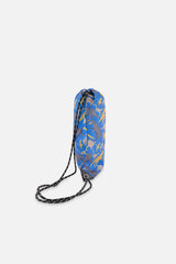 Drawstring Bag Blue Dinosaur Print-1