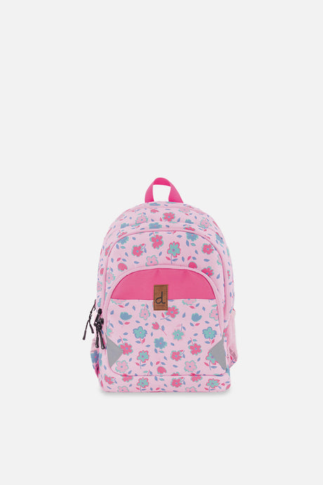 Little Kids Backpack Pink Printed Flowers-0