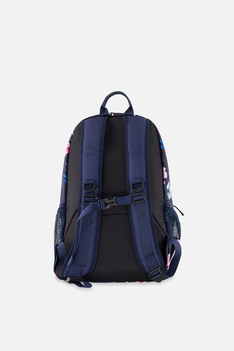 Kids Backpack Blue Floral Print-1