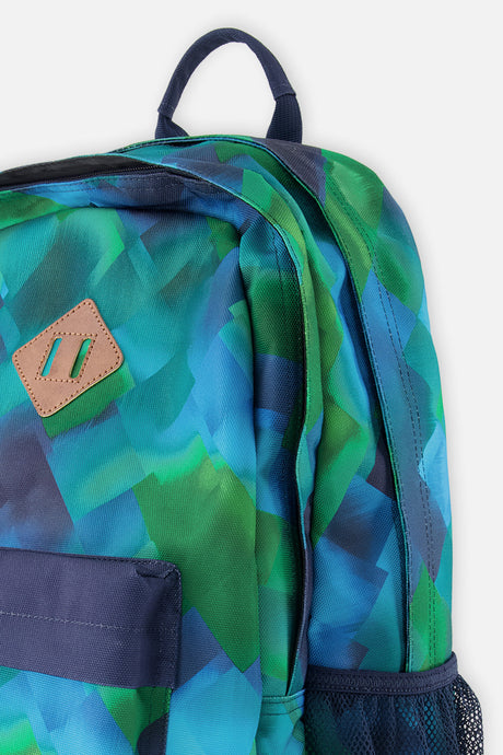 Kids Backpack Blue Diamond Print-2