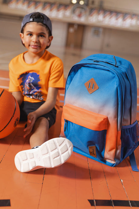 Kids Backpack Blue And Orange Gradient-2