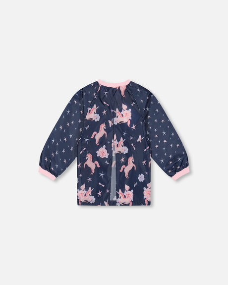 Apron Navy Unicorn Print-1