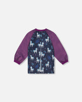 Apron Blue And Purple Unicorn Print-1