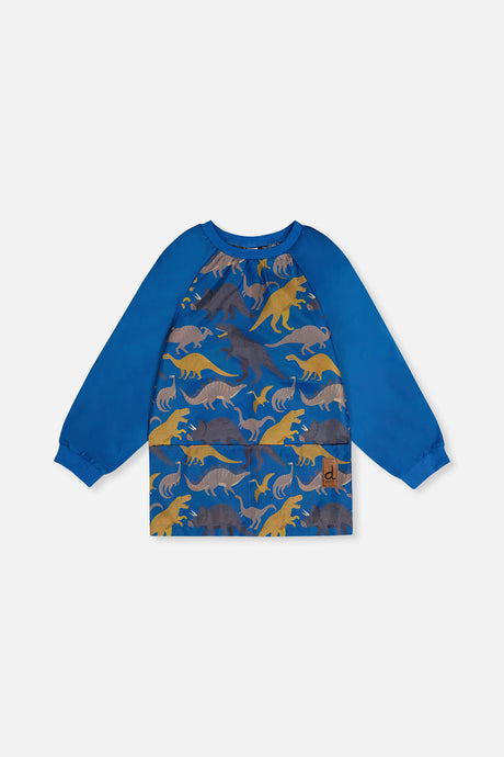 Apron Blue Dinosaur Print-0