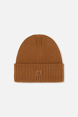 Ribbed Knit Hat Brown Sugar-0