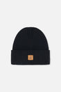 Ribbed Knit Hat Black-0