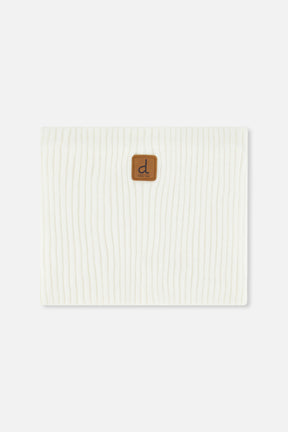 Baby Ribbed Knit Neckwarmer Off-White-0