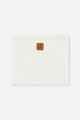 Ribbed Knit Neckwarmer Off-White-0