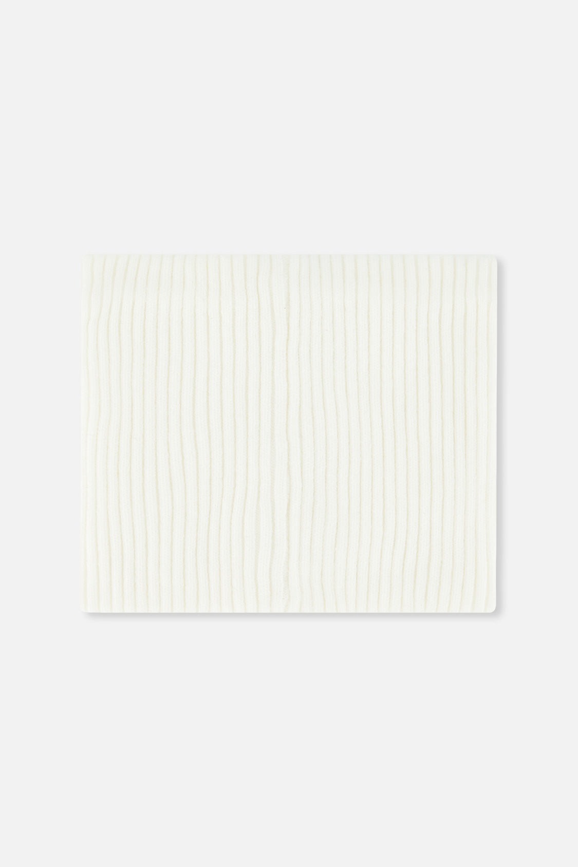 Ribbed Knit Neckwarmer Off-White-1