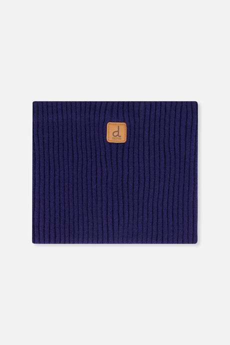 Ribbed Knit Neckwarmer Navy Blue-0