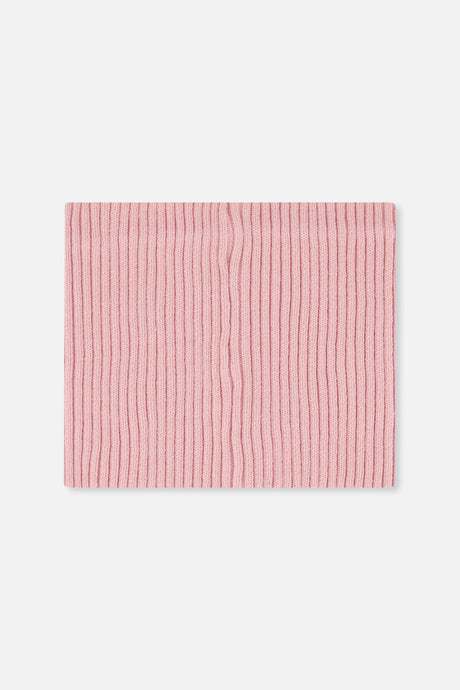 Ribbed Knit Neckwarmer Pale Dusty Pink-1