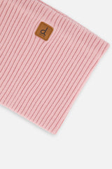 Ribbed Knit Neckwarmer Pale Dusty Pink-2