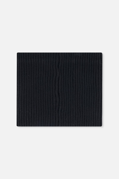 Ribbed Knit Neckwarmer Black-1