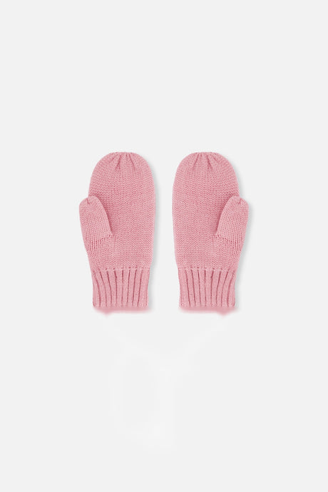 Knit Mittens Pale Dusty Pink-1