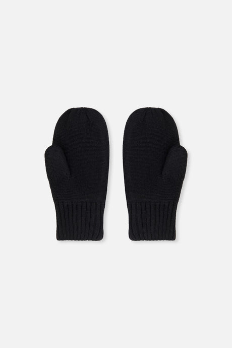 Knit Mittens Black-1
