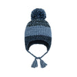 Jacquard Knit Hat Black, Grey And Blue | Deux par Deux | Jenni Kidz