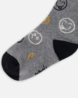 Jacquard Socks Dark Grey | Deux par Deux | Jenni Kidz