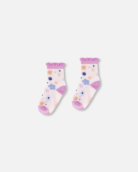 Jacquard Socks Lavender | Deux par Deux | Jenni Kidz