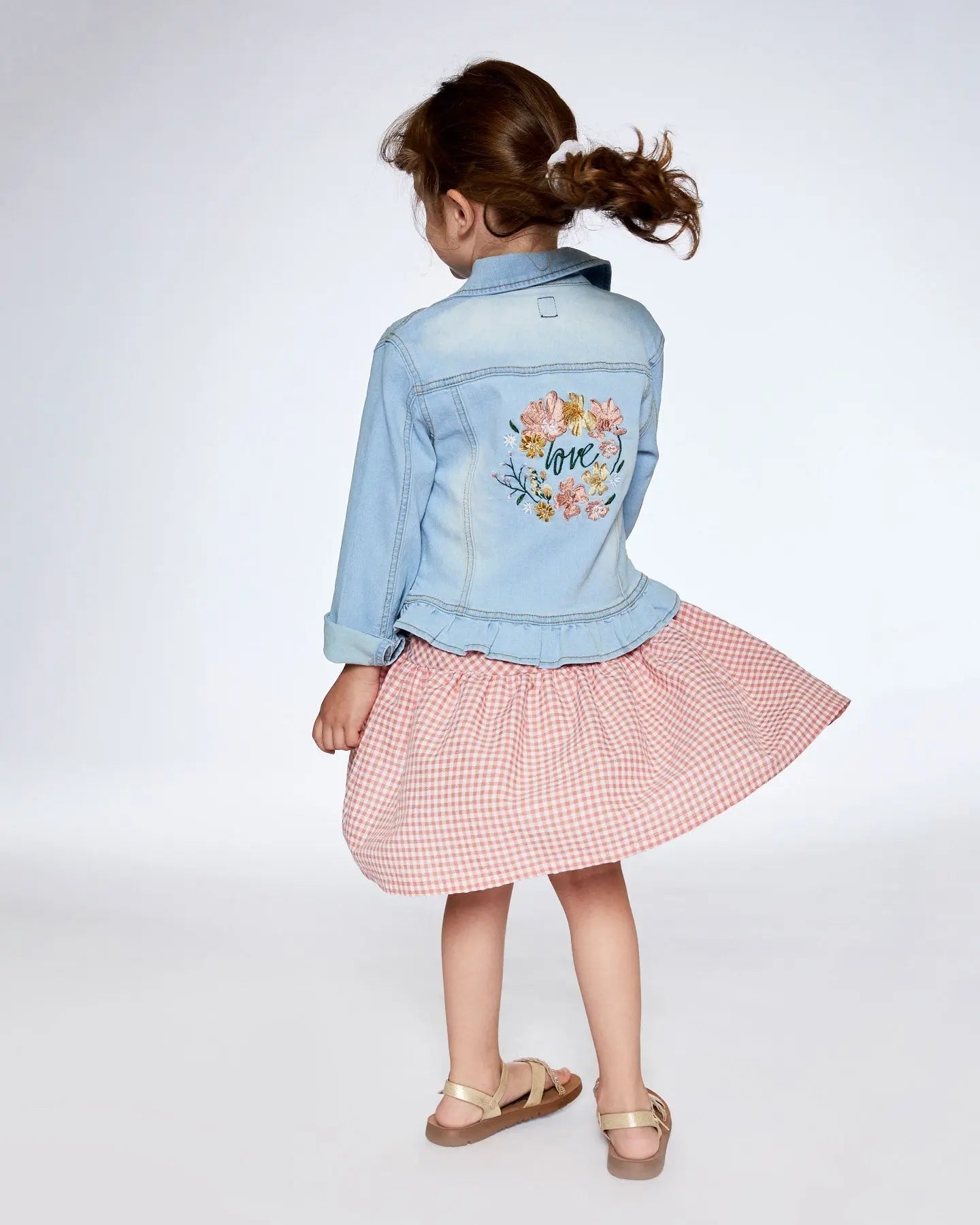 Buy Lyush Blue Flower Denim Jacket For Girls Online at Best Price |  Distacart